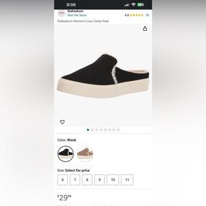 Slip‎ ons memory foam shoes size 6